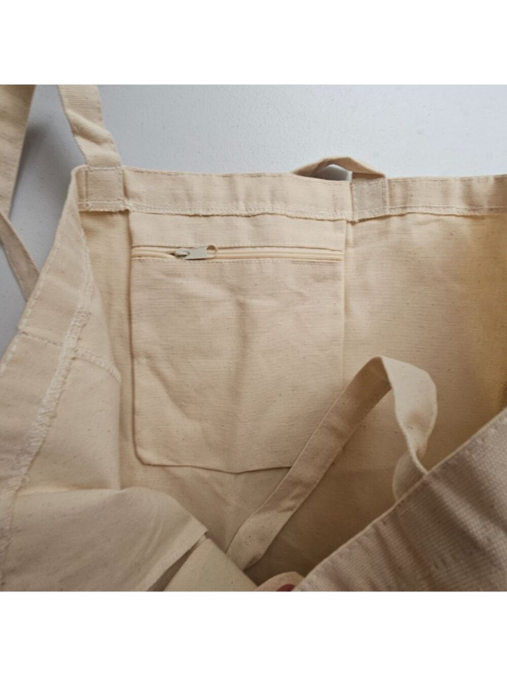 ModCloth Tote Bag Cream Home Sweet Home Earth Day 100% Cotton Packable Travel - Picture 7 of 16